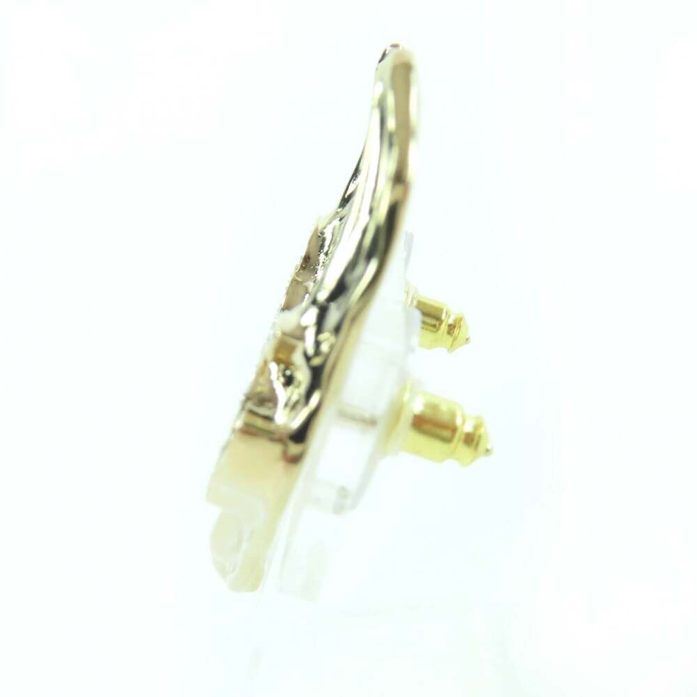Chanel Cc Logo Earrings Metal Gold-Tone #250094C97B - Picture 2 of 9